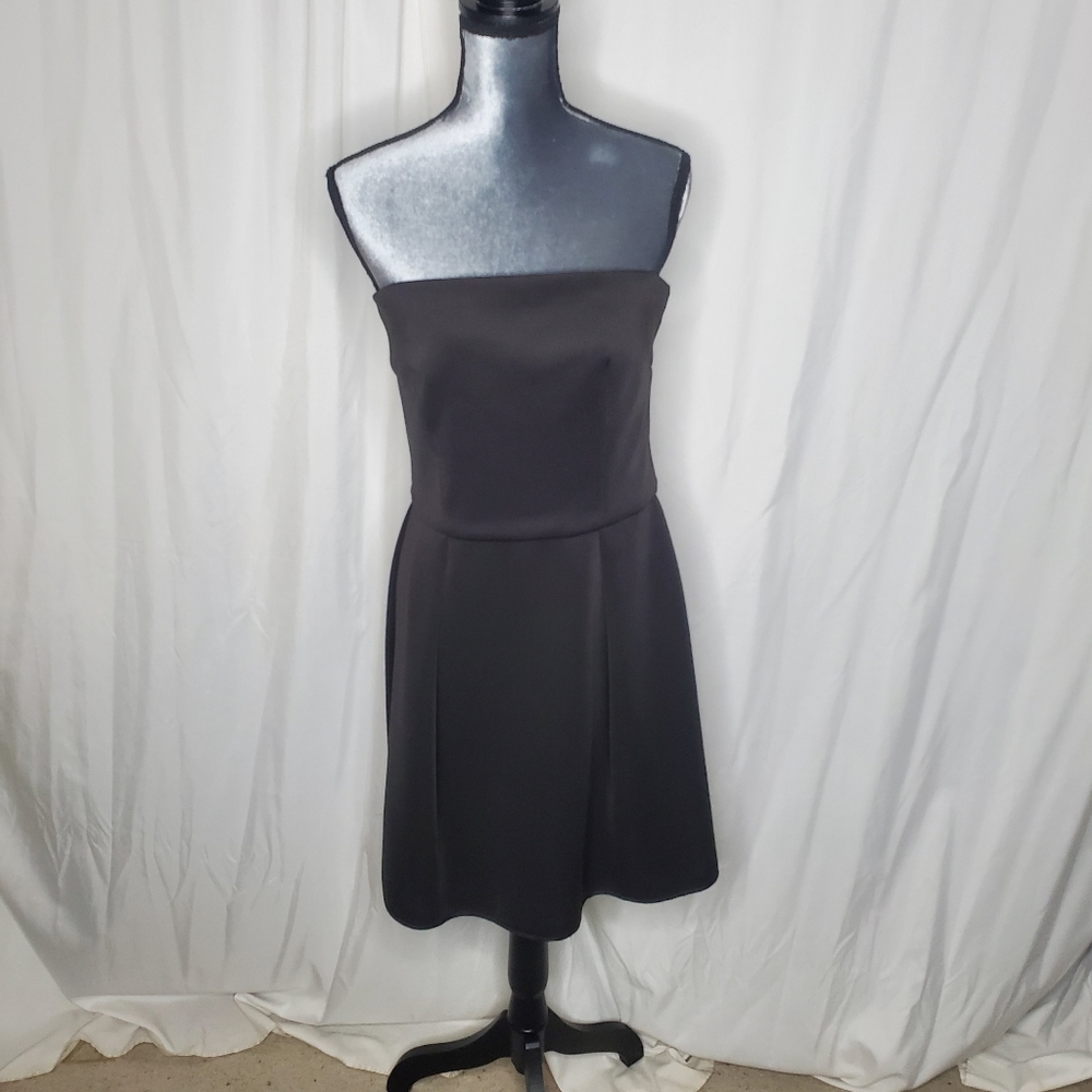 ♤ Atos Lambardini Strapless Cocktail Dress Black Size 46
